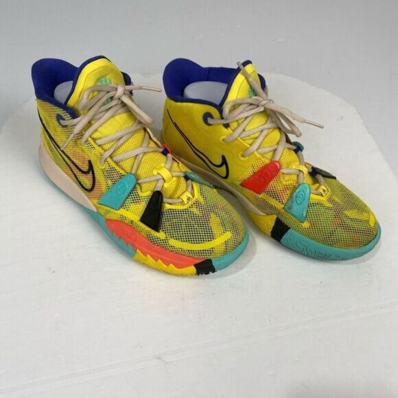 Nike Kyrie 7 \'1 World 1 People\' Yellow Strike CT4080-700 Men\'s 6.5Y Y2K Hip Hop main image 7